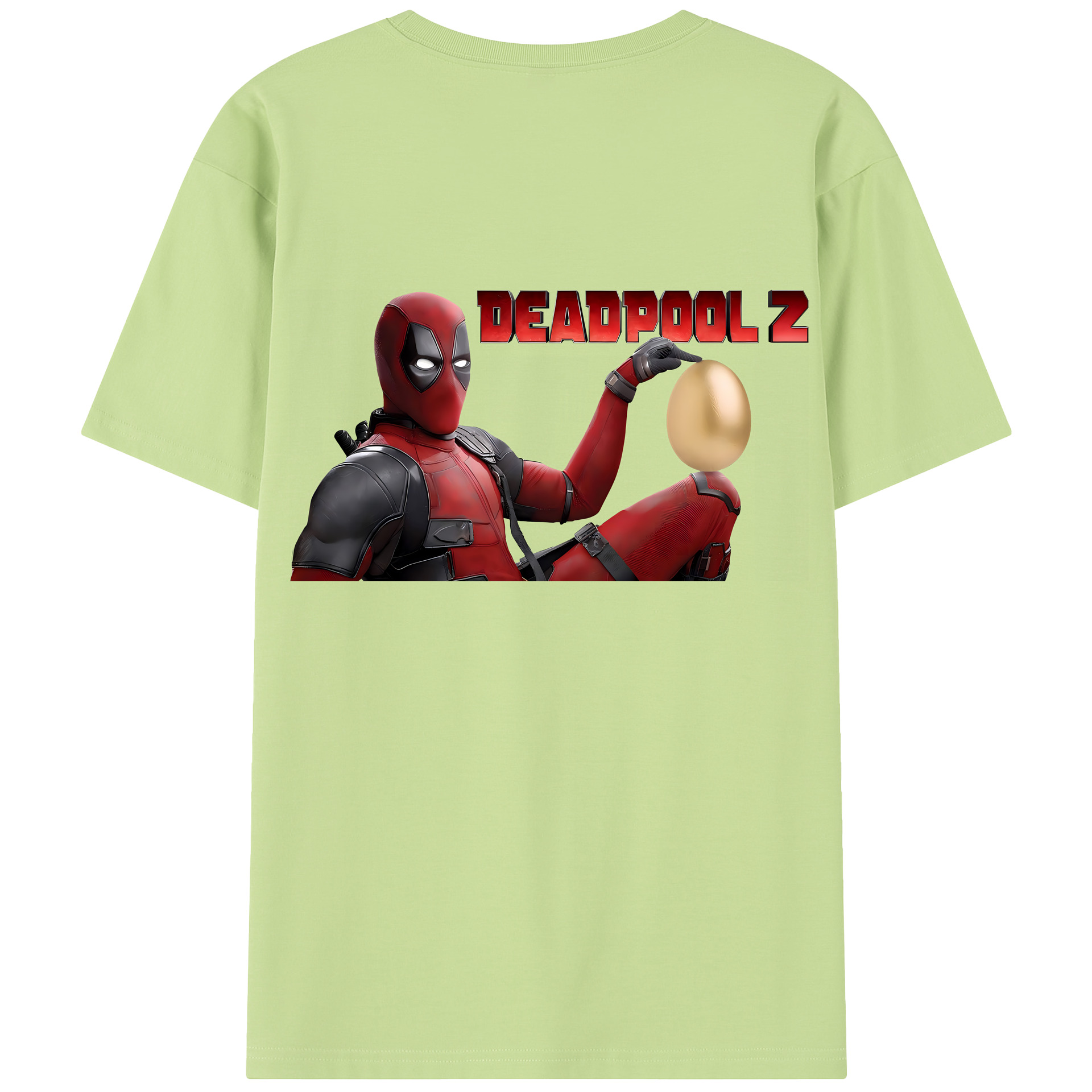 （画像用） Deadpool デッドプール 綿100％半袖Tシャツ（背面プリント）